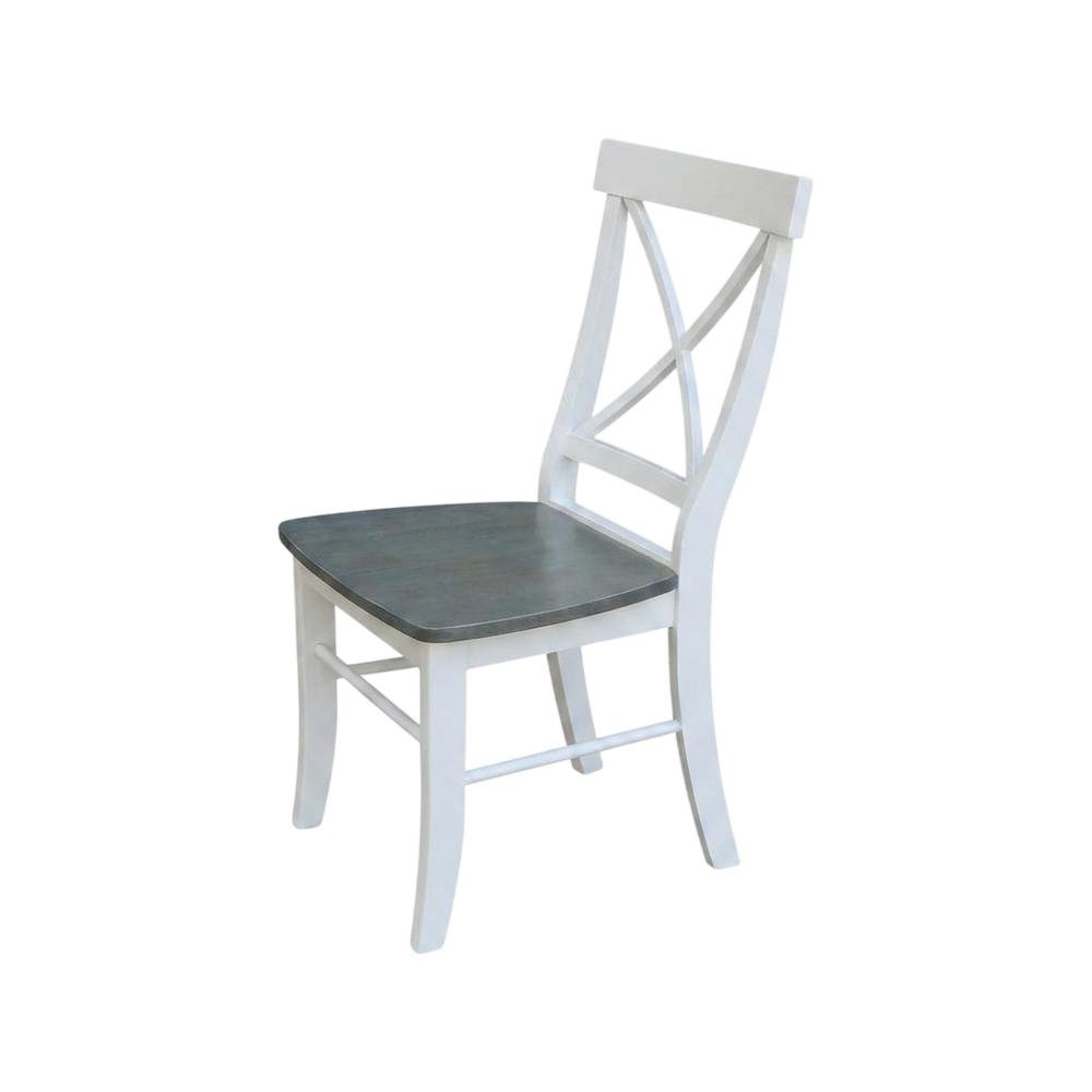 Solid Wood X-Back Dining Chair for Farmhouse Kitchen or Dining Room. Picture 3