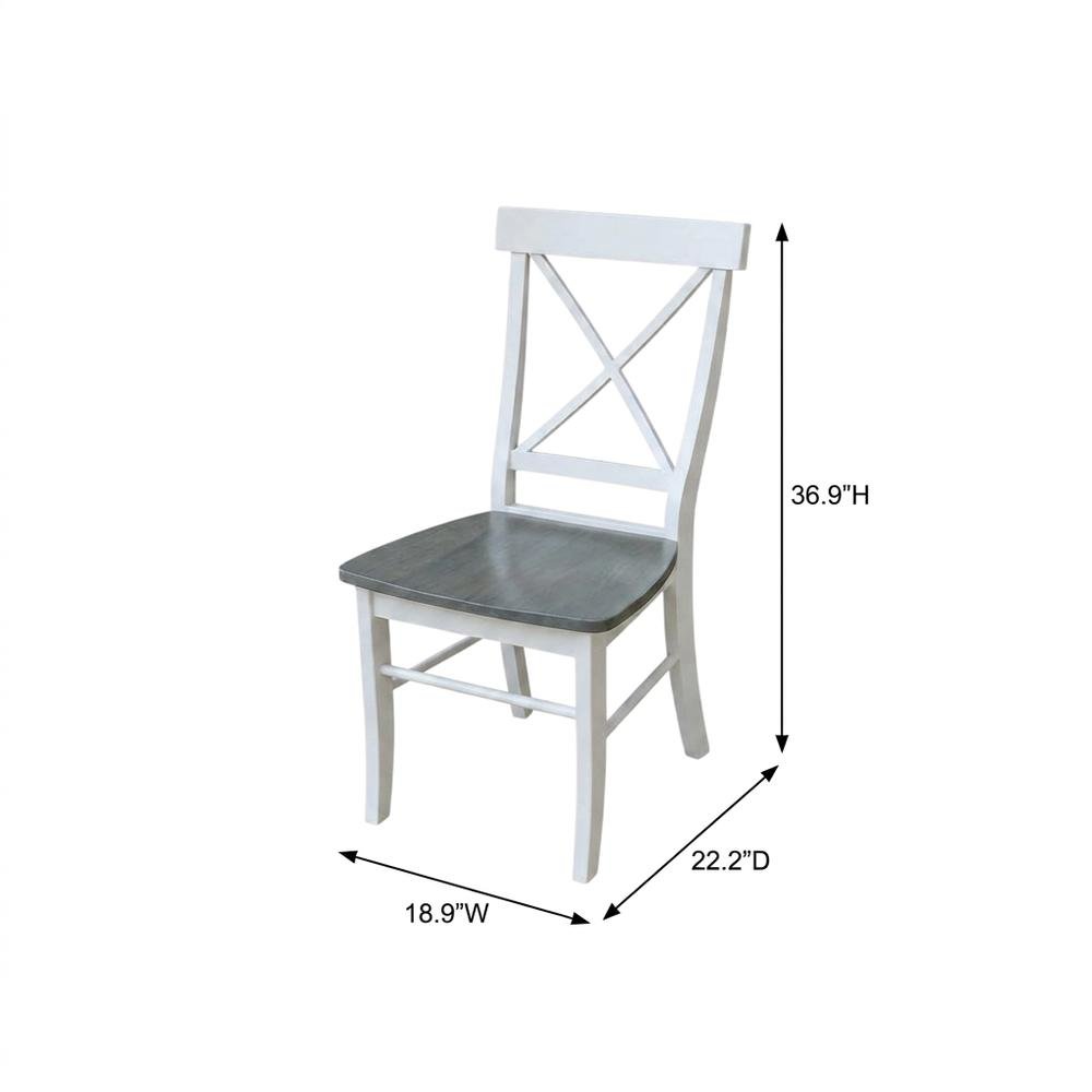 Solid Wood X-Back Dining Chair for Farmhouse Kitchen or Dining Room. Picture 5