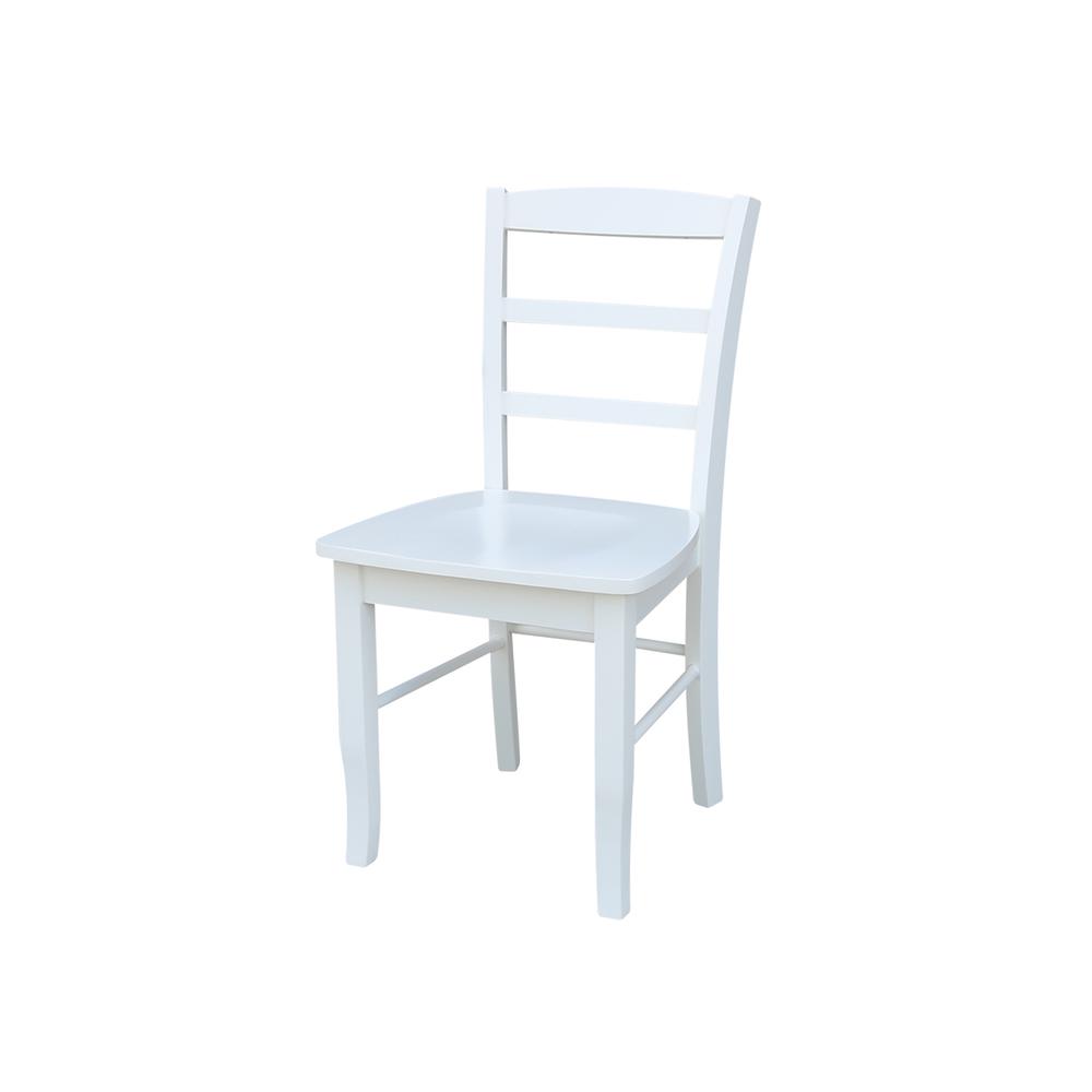 Set of Two Madrid Ladderback Chairs, White. Picture 9