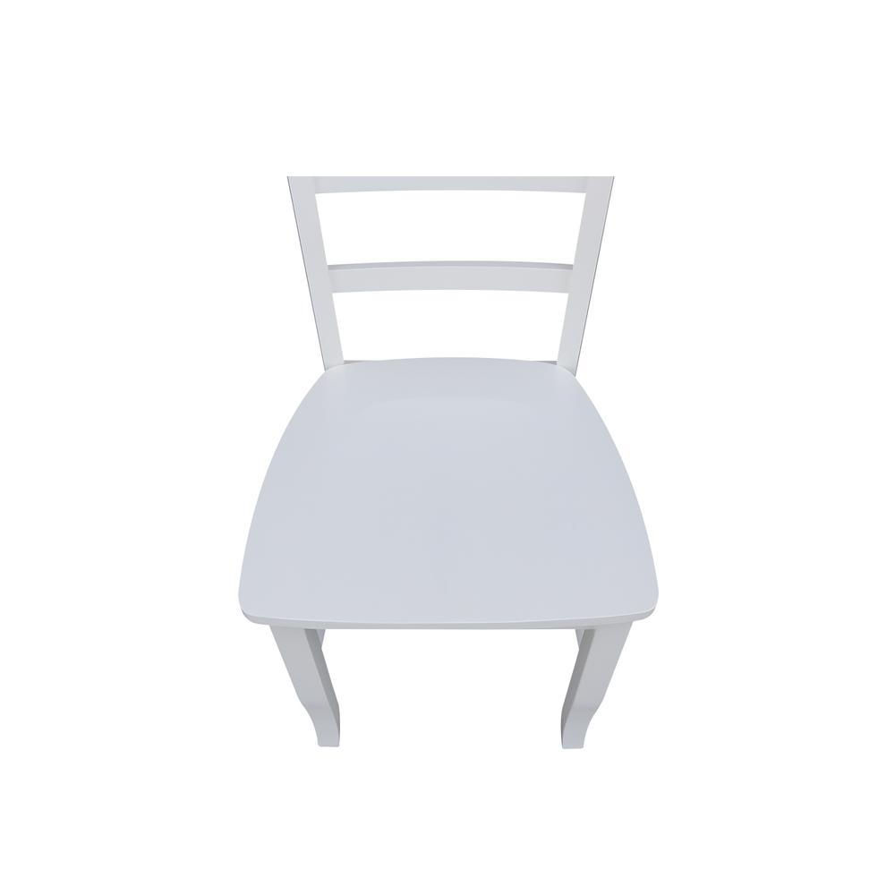 Set of Two Madrid Ladderback Chairs, White. Picture 8