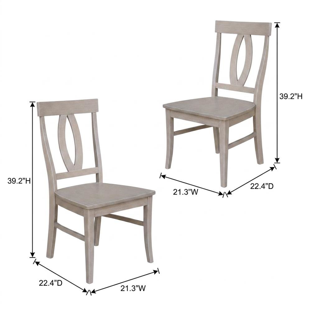 Solid Hardwood Dining Chairs with Washed Finish for Dining Room. Picture 5