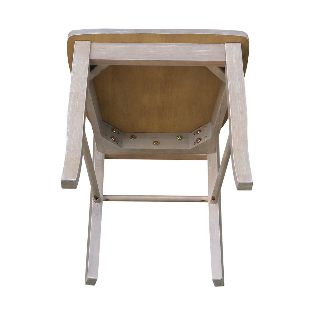 Set of Two Madrid Ladderback Chairs, Washed Gray Taupe. Picture 7