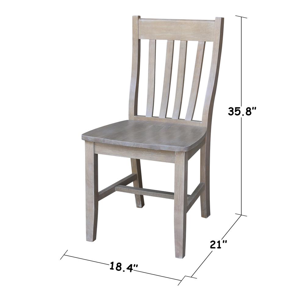 Set of Two Cafe Chairs, Washed Gray Taupe. Picture 4