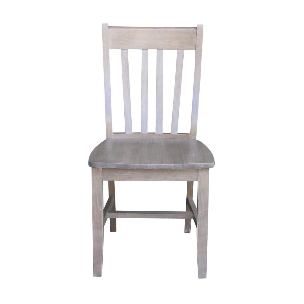 Set of Two Cafe Chairs, Washed Gray Taupe. Picture 1