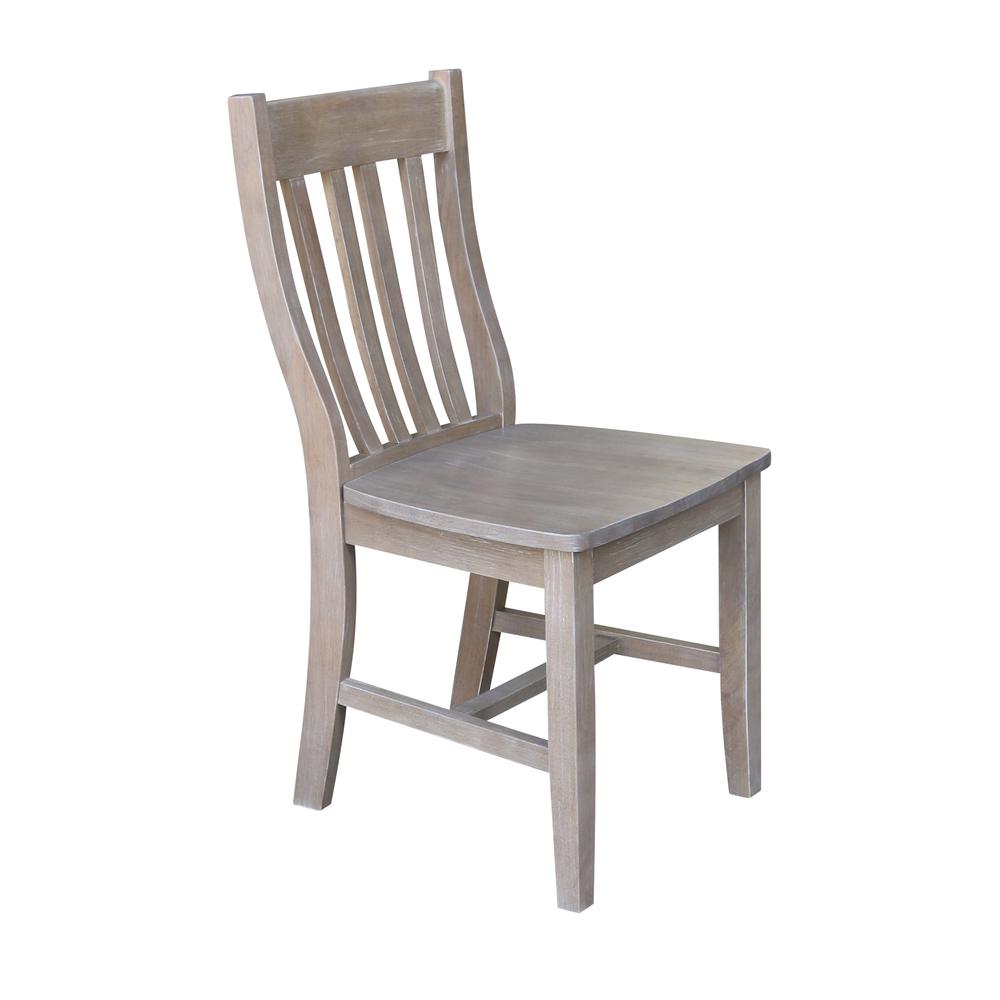Set of Two Cafe Chairs, Washed Gray Taupe. Picture 5