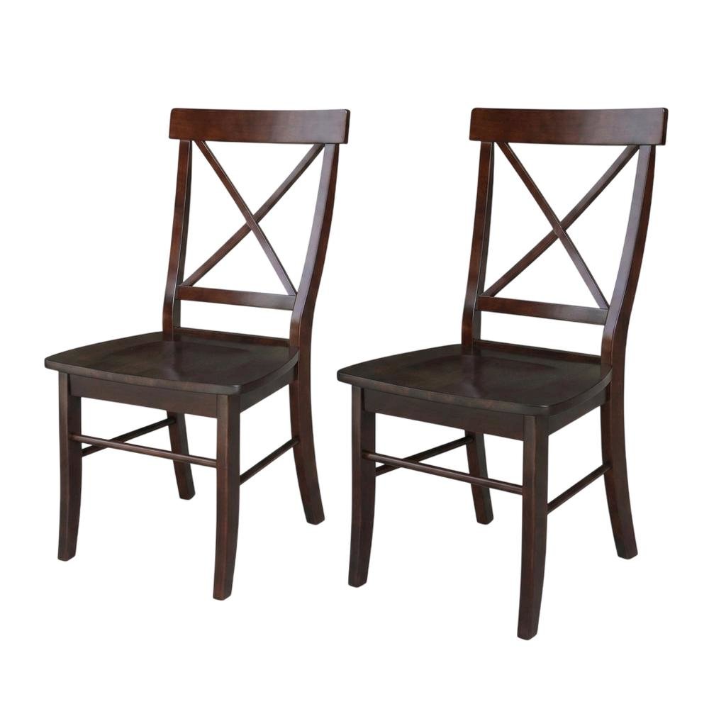 Solid Wood X-Back Dining Chair, Farmhouse Kitchen Chair for Dining Room. Picture 1