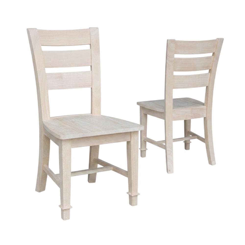 Tuscany Unfinished Hardwood Dining Chairs for Kitchen or Dining Room. Picture 1