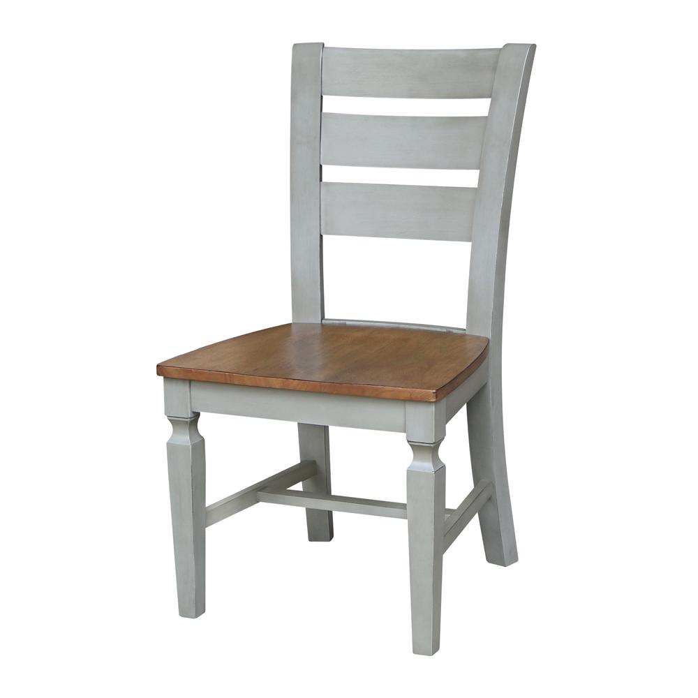 Vista Ladderback Chairs, Set of 2, Hickory/stone. Picture 9