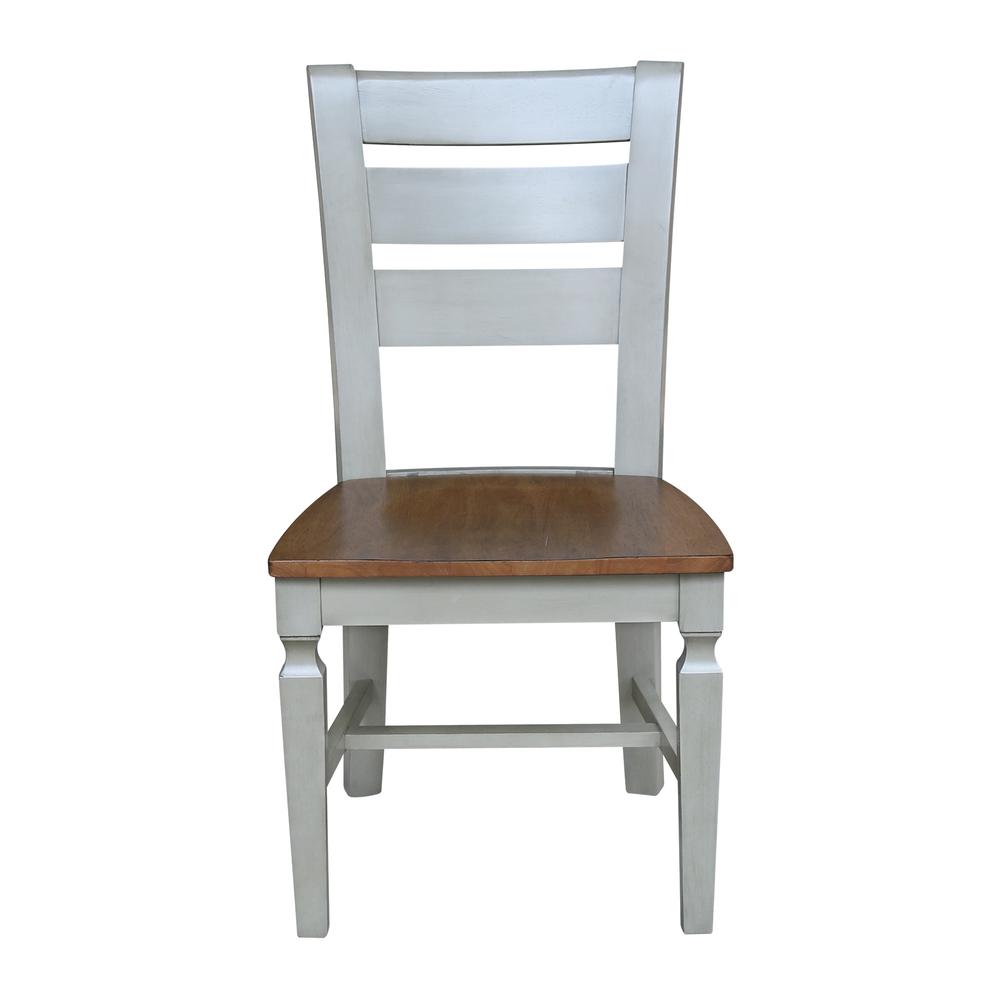 Vista Ladderback Chairs, Set of 2, Hickory/stone. Picture 5