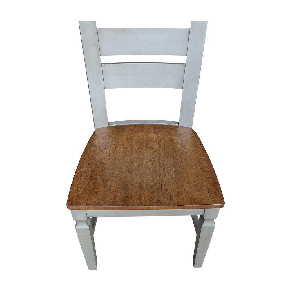 Vista Ladderback Chairs, Set of 2, Hickory/stone. Picture 8