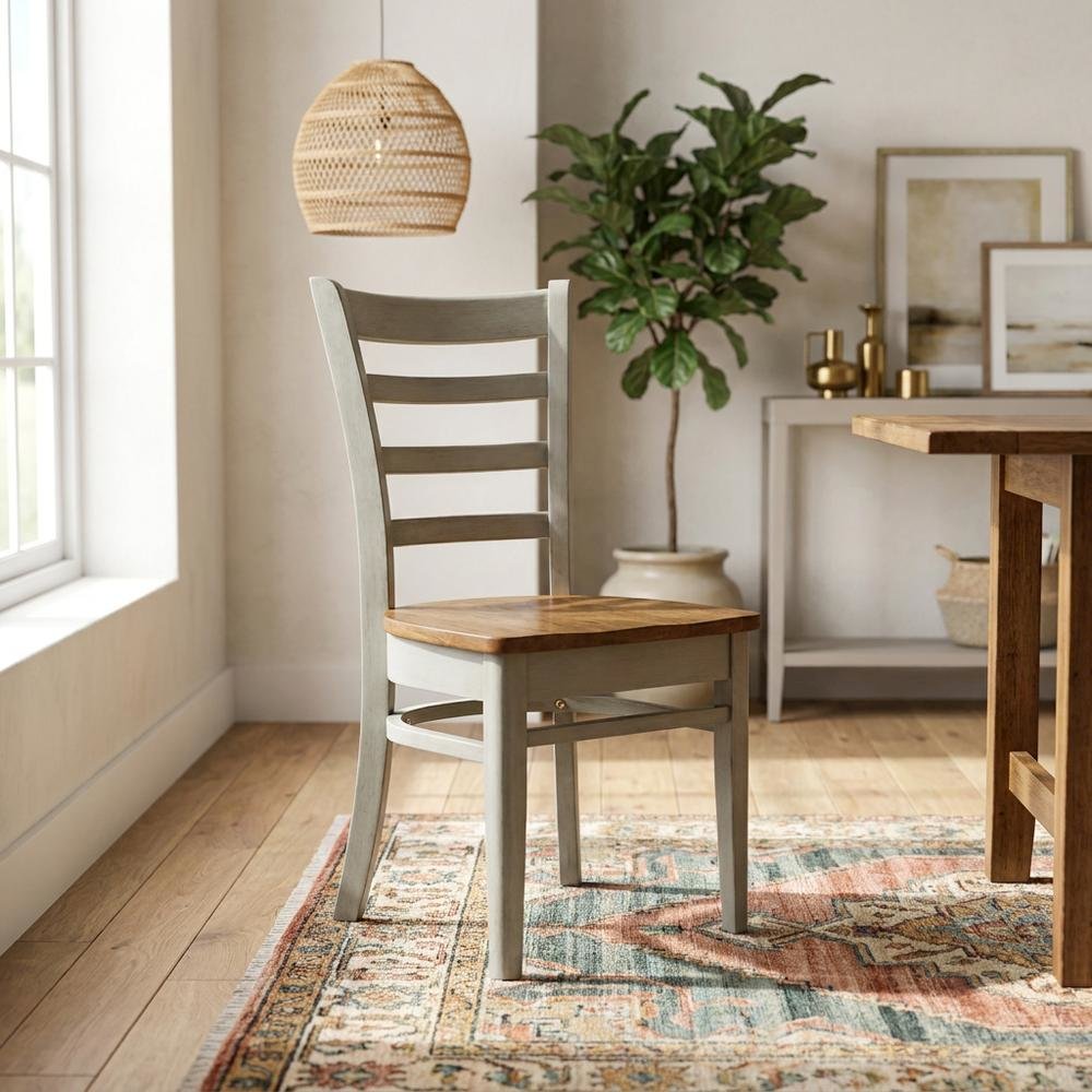 Hardwood Side Chair with Wipe-Clean Seat for Living Room or Dining. Picture 2