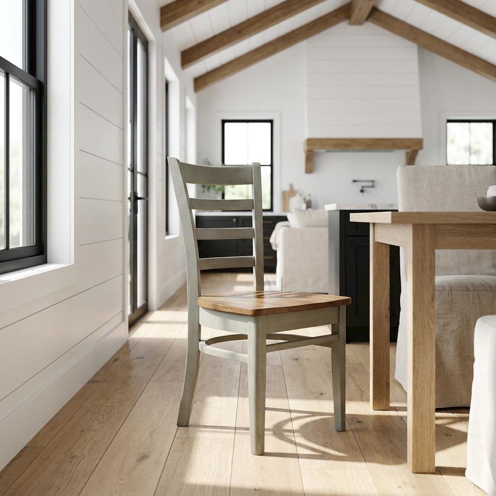 Hardwood Side Chair with Wipe-Clean Seat for Living Room or Dining. Picture 4