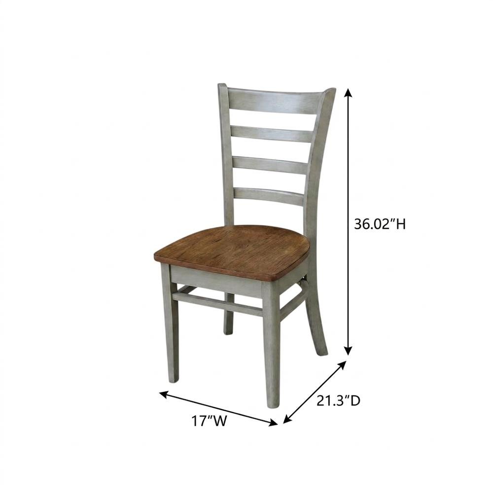 Hardwood Side Chair with Wipe-Clean Seat for Living Room or Dining. Picture 5
