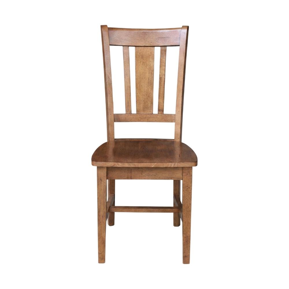 Hardwood Dining Chair with Distressed Splatback for Kitchen and Dining Room. Picture 1