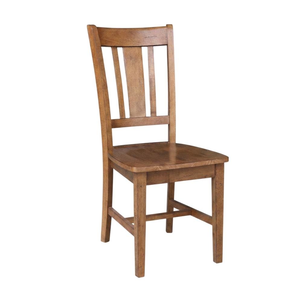 Hardwood Dining Chair with Distressed Splatback for Kitchen and Dining Room. Picture 3