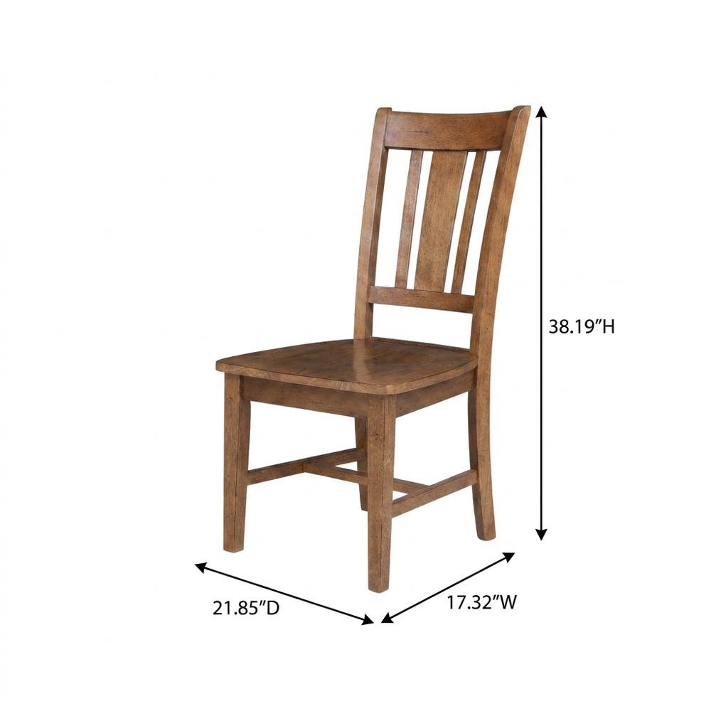 Hardwood Dining Chair with Distressed Splatback for Kitchen and Dining Room. Picture 5
