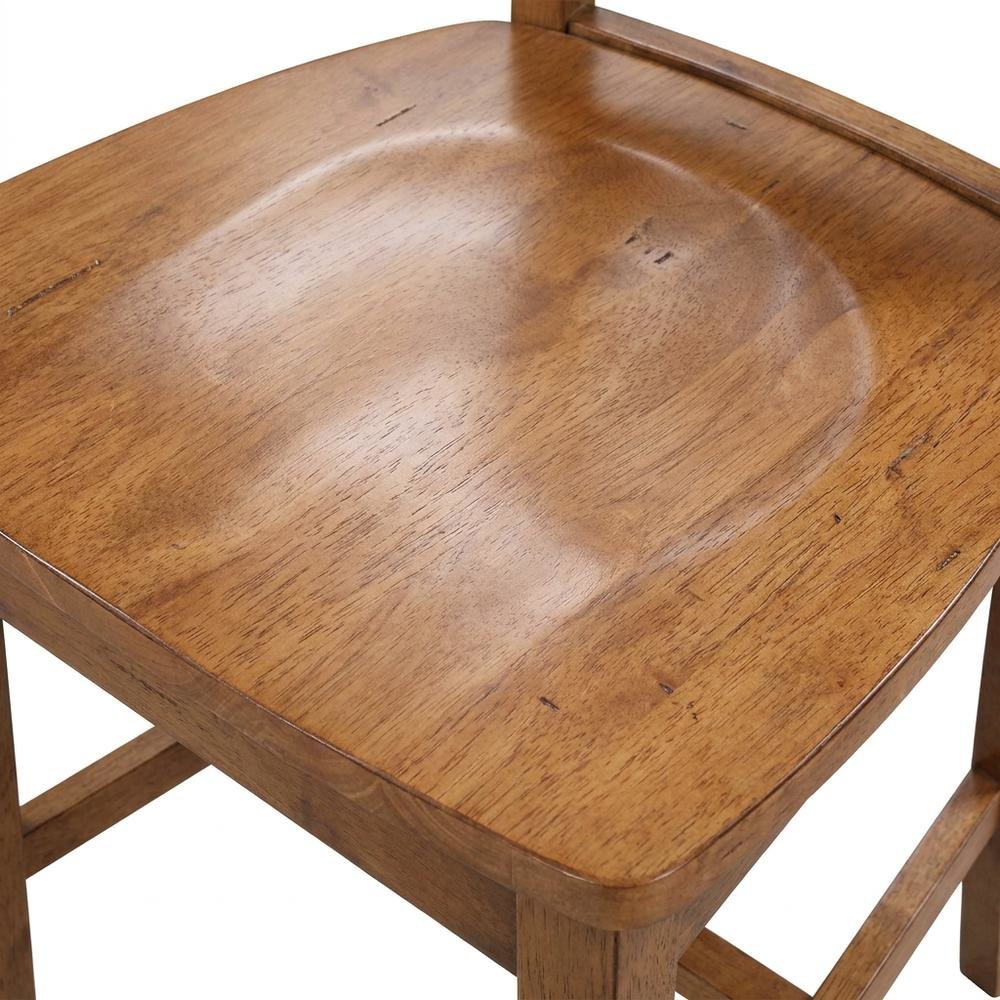 Hardwood Dining Chair with Distressed Splatback for Kitchen and Dining Room. Picture 6