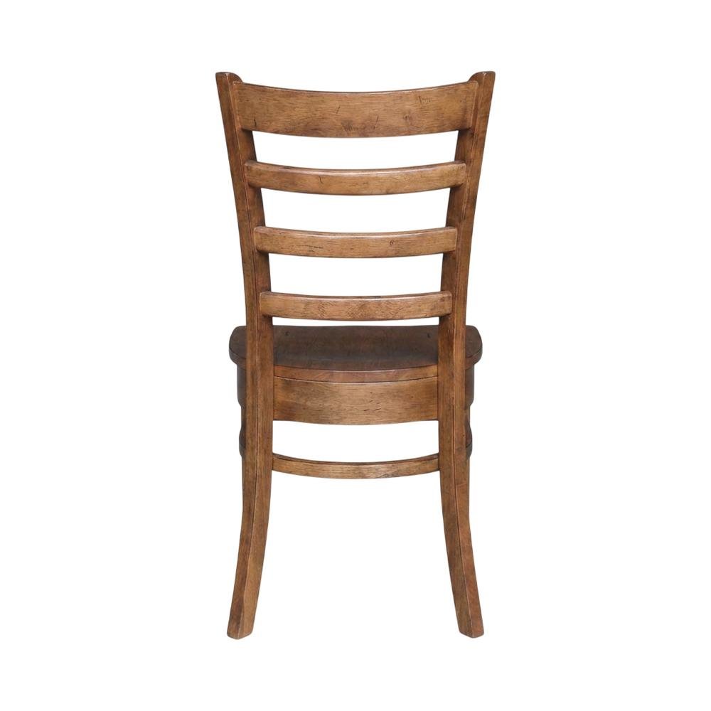 Solid Hardwood Side Chair with Distressed Finish for Dining Room. Picture 1