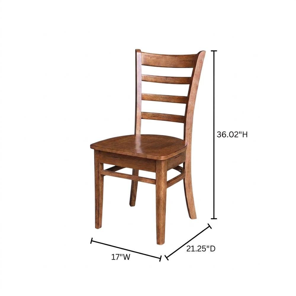 Solid Hardwood Side Chair with Distressed Finish for Dining Room. Picture 5