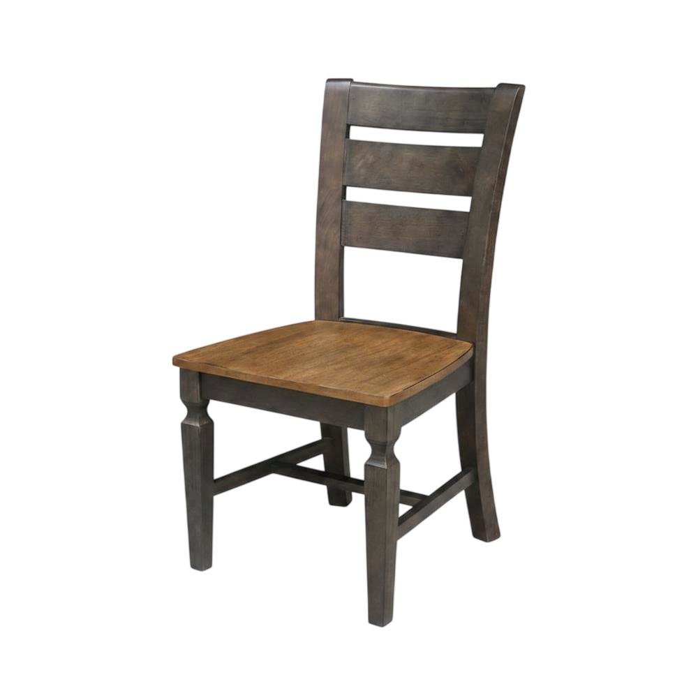 Solid Wood Ladderback Farmhouse Dining Chairs for Dining Room, Set of 2. Picture 3