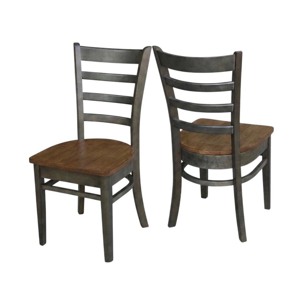 Solid Hardwood Farmhouse Dining Side Chairs, Set of 2. Picture 1