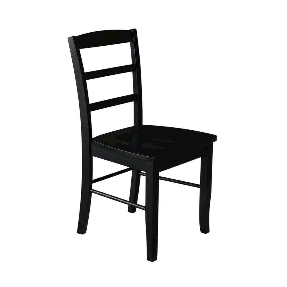 Solid Wood Ladderback Dining Chairs for Kitchen and Dining Room, Set of 2. Picture 3