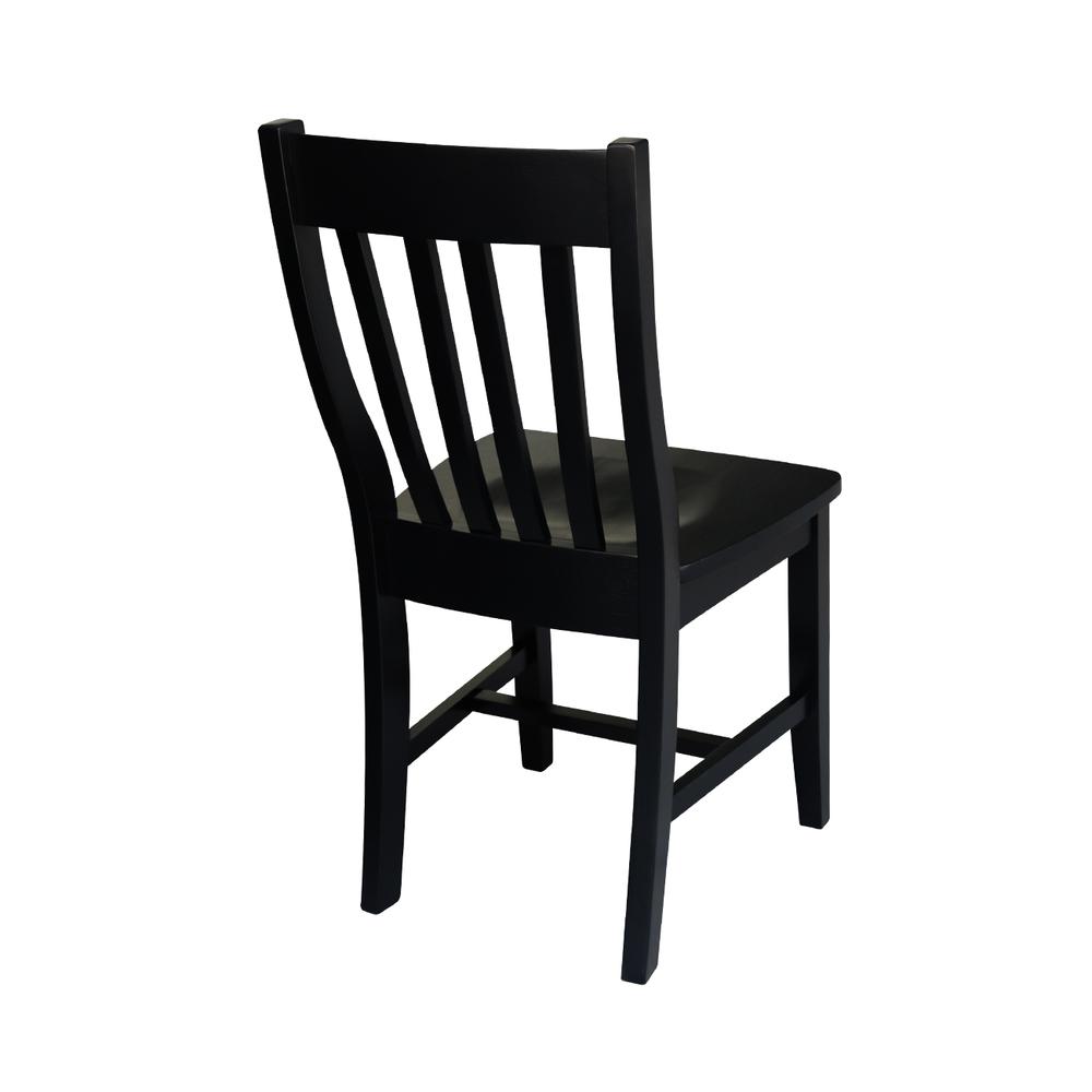 Set of Two Cafe Chairs, Black. Picture 5