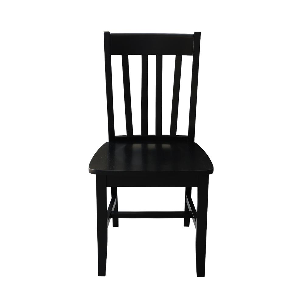 Set of Two Cafe Chairs, Black. Picture 2