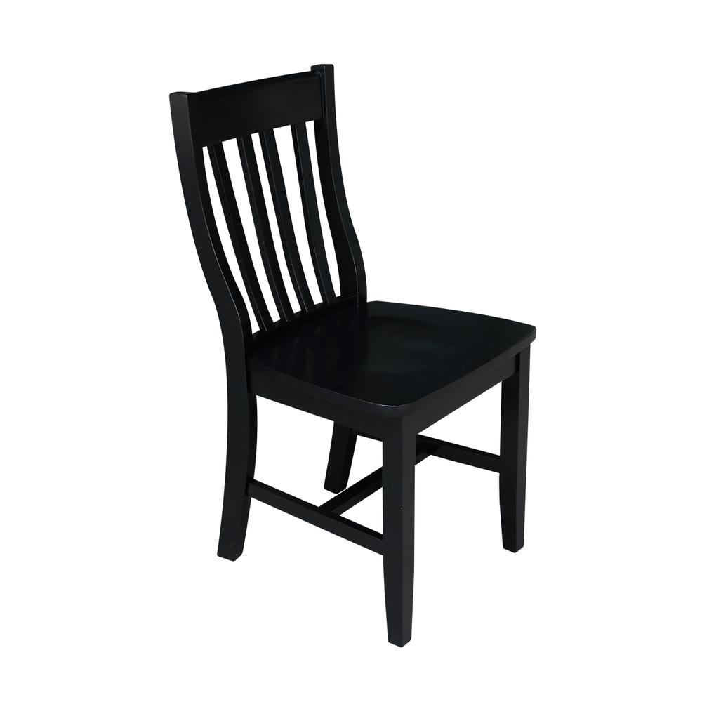 Set of Two Cafe Chairs, Black. Picture 3