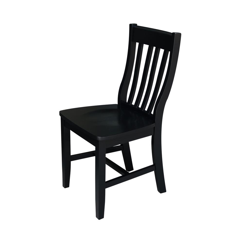 Set of Two Cafe Chairs, Black. Picture 4