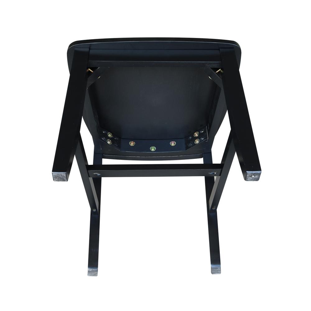 Set of Two Cafe Chairs, Black. Picture 7