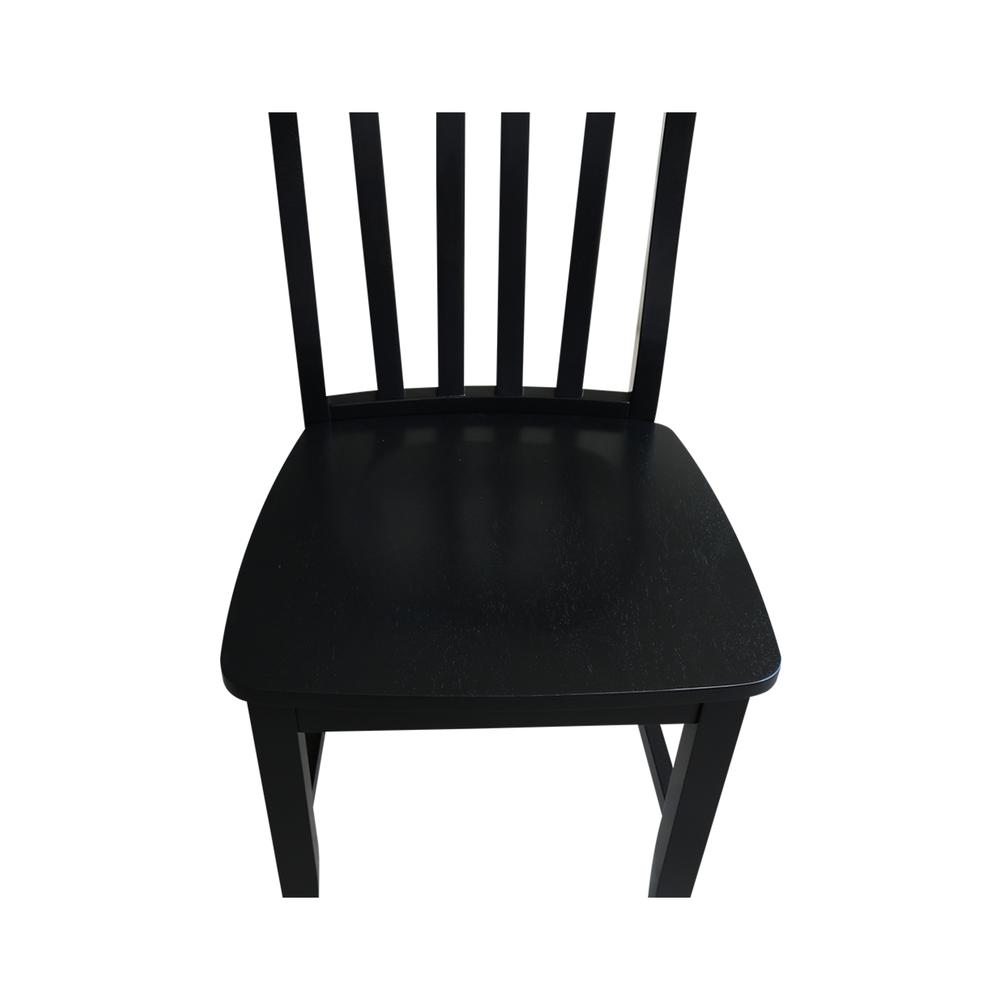 Set of Two Cafe Chairs, Black. Picture 8