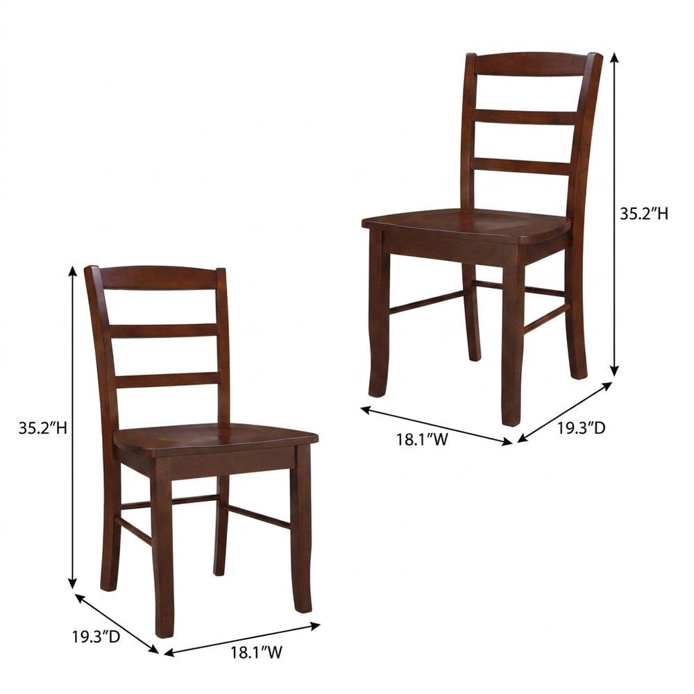 Madrid Ladderback Hardwood Dining Chair for Kitchen or Dining Room. Picture 5