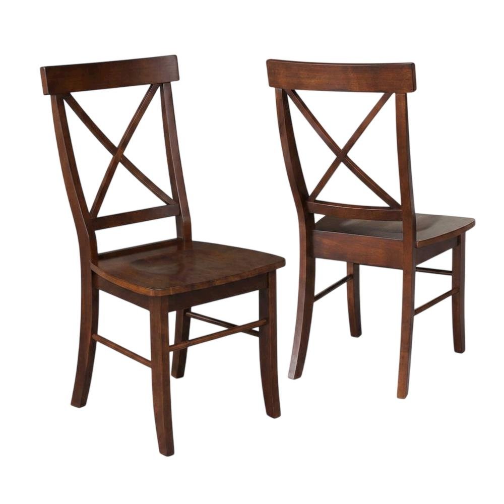 Solid Wood X-Back Dining Chair, Hardwood Side Chair for Dining Room. Picture 1