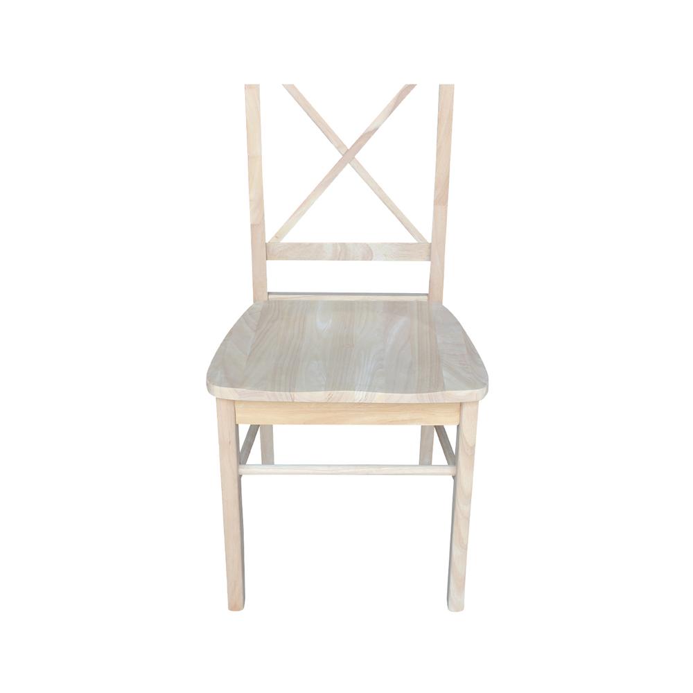 Set of Two X-Back Chairs, Unfinished. Picture 7