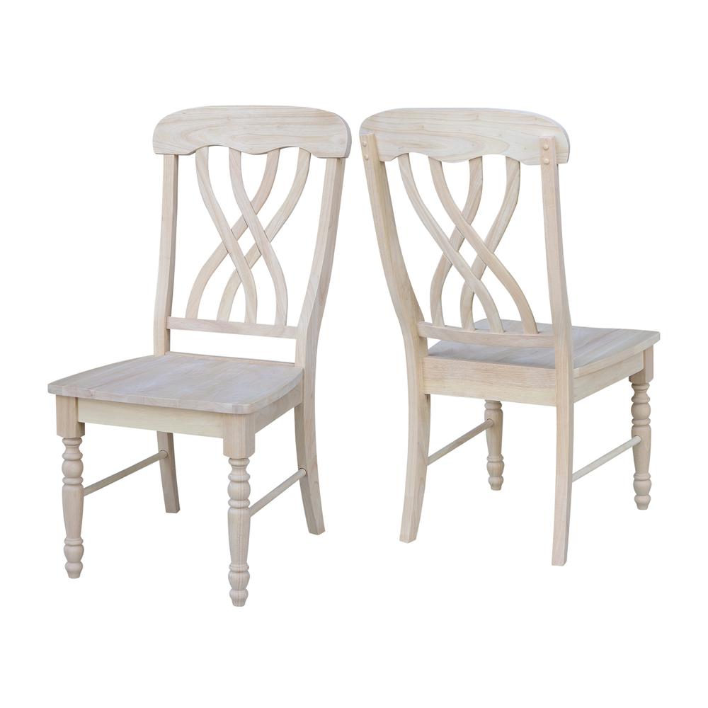 Set of Two Lattice Side Chairs, Unfinished. Picture 6