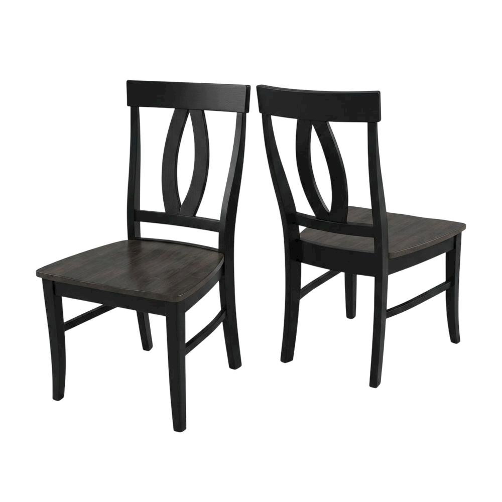 Solid Wood Dining Chairs with Washed Finish for Dining Room, Set of 2. Picture 1