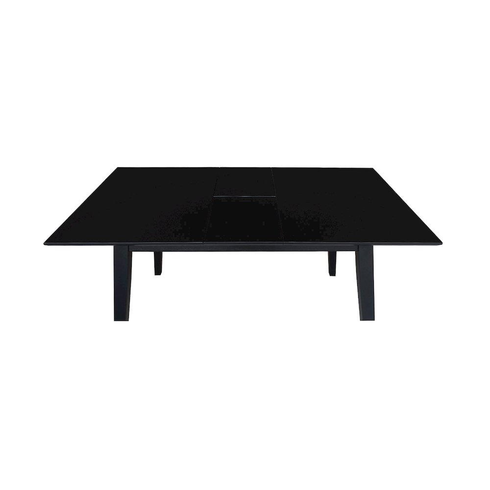 60" Butterfly Extension Dining Table, Black Contemporary Kitchen Table. Picture 11