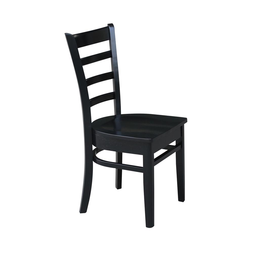 Set of Two Emily Side Chairs, Black. Picture 6