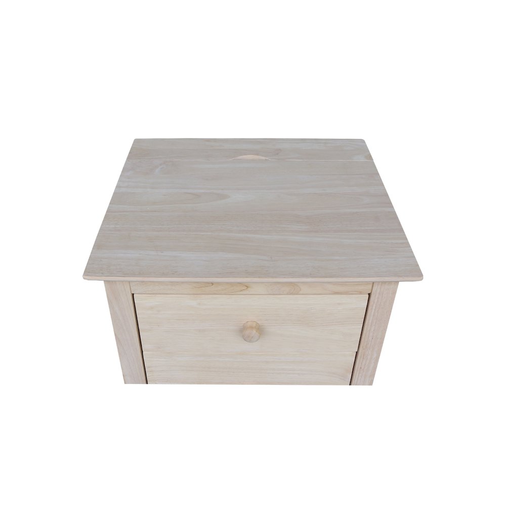 3-Drawer Nightstand with Power Outlets & USB, Ready to Finish Bedside Chest. Picture 10