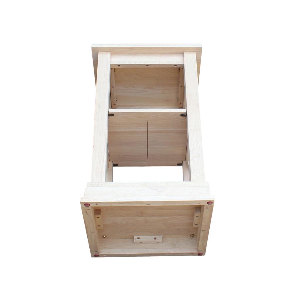 Hampton Accent Table Includes Shelves, Unfinished. Picture 3