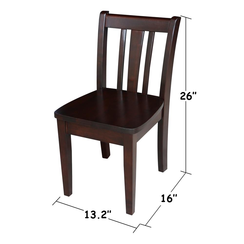 Set of Two San Remo Juvenile Chairs, Rich Mocha. Picture 2