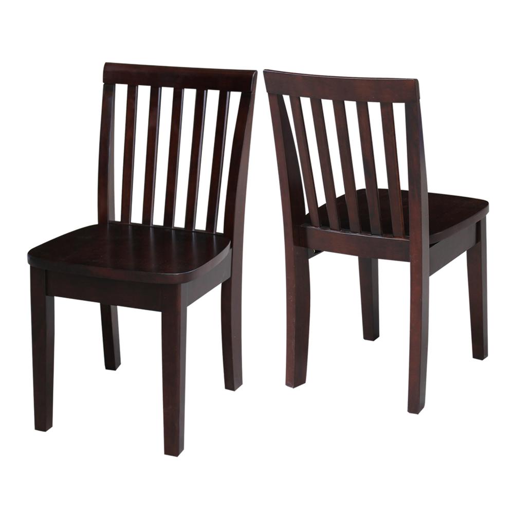 Set of Two Mission Juvenile Chairs , Rich Mocha. Picture 1