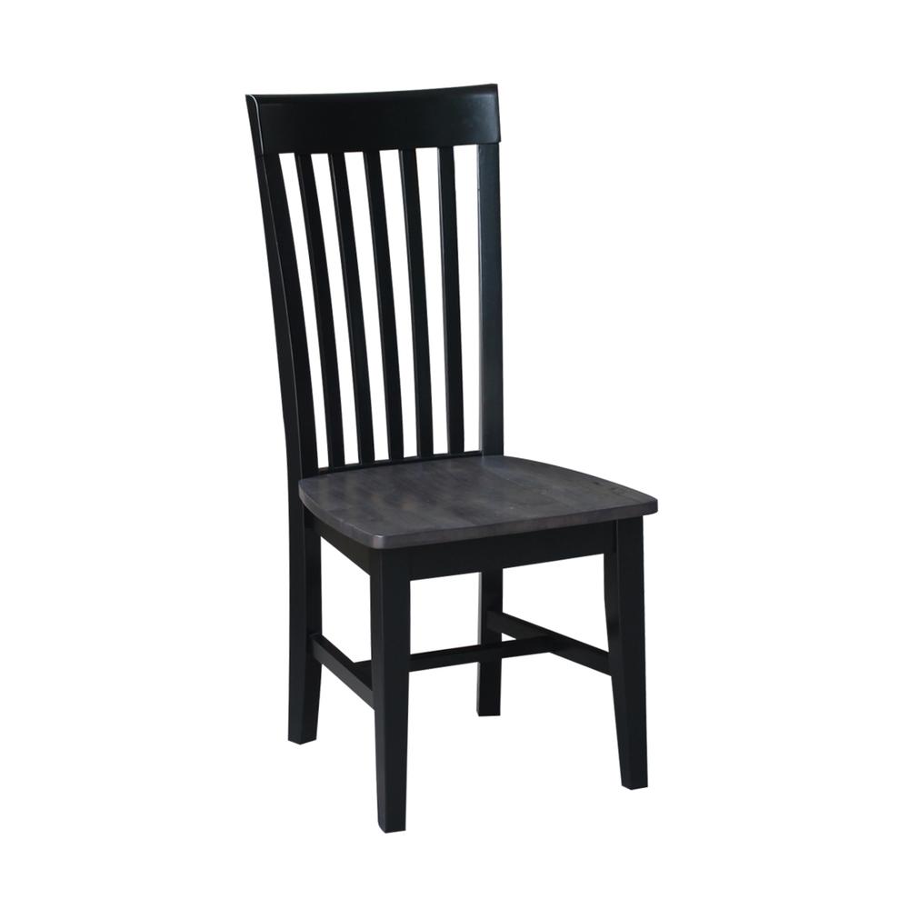 Set of Two Cosmo Tall Mission Chairs, Coal-Black/washed black. Picture 2