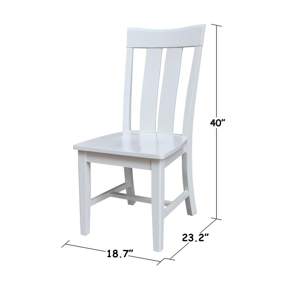 Ava Dining Chairs - Set of 2 in White. Picture 11