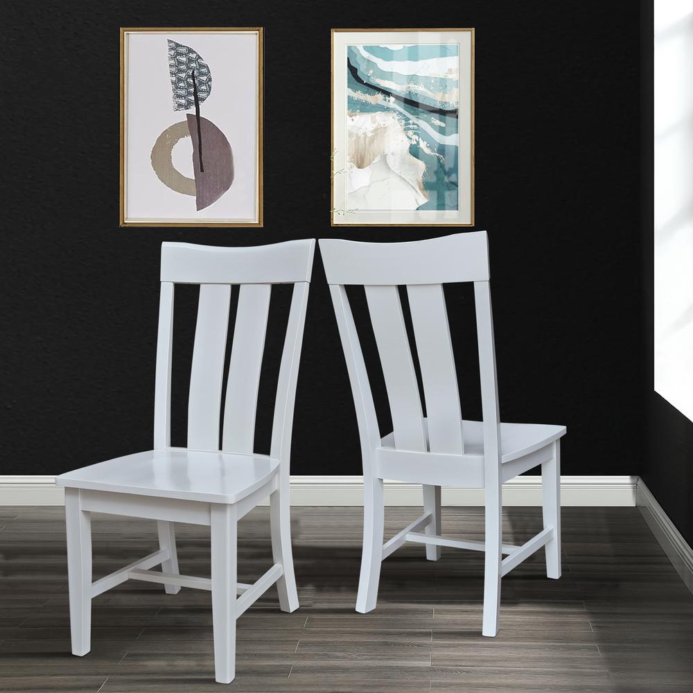 Ava Dining Chairs - Set of 2 in White. Picture 2