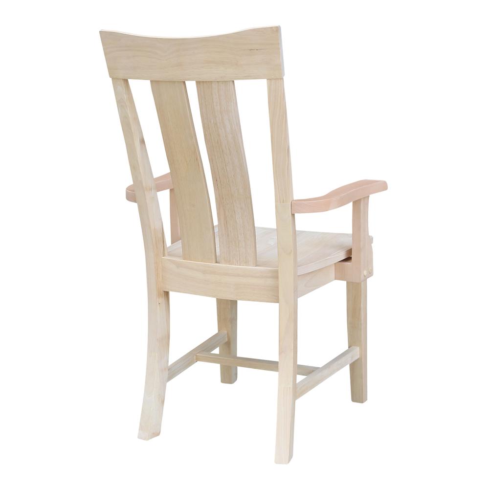 Ava Arm Chair in Unfinished. Picture 5