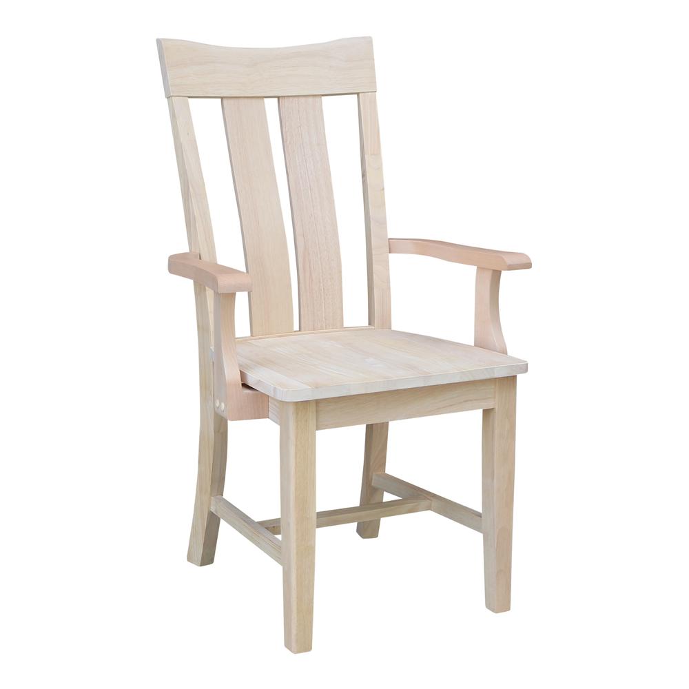 Ava Arm Chair in Unfinished. Picture 3