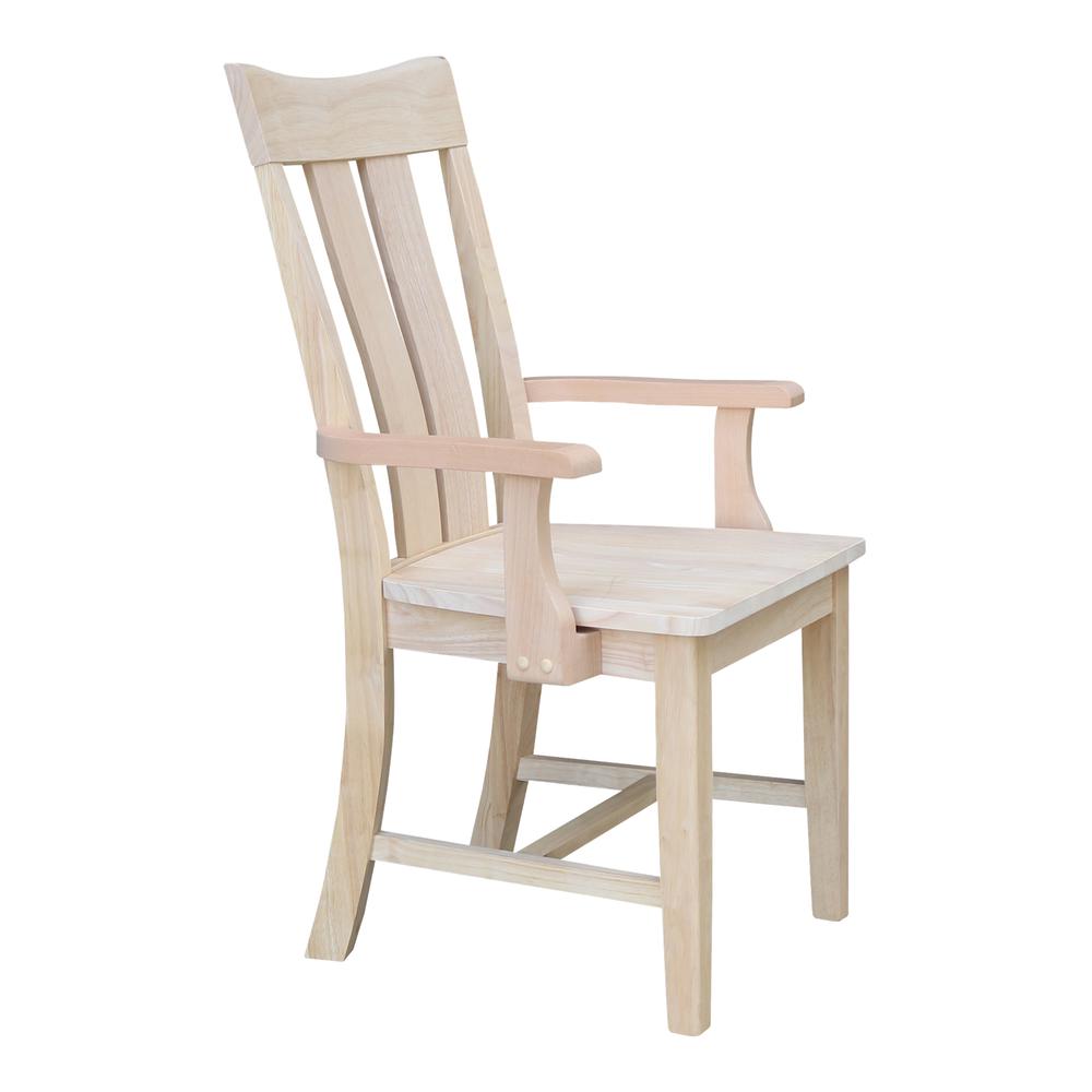 Ava Arm Chair in Unfinished. Picture 4