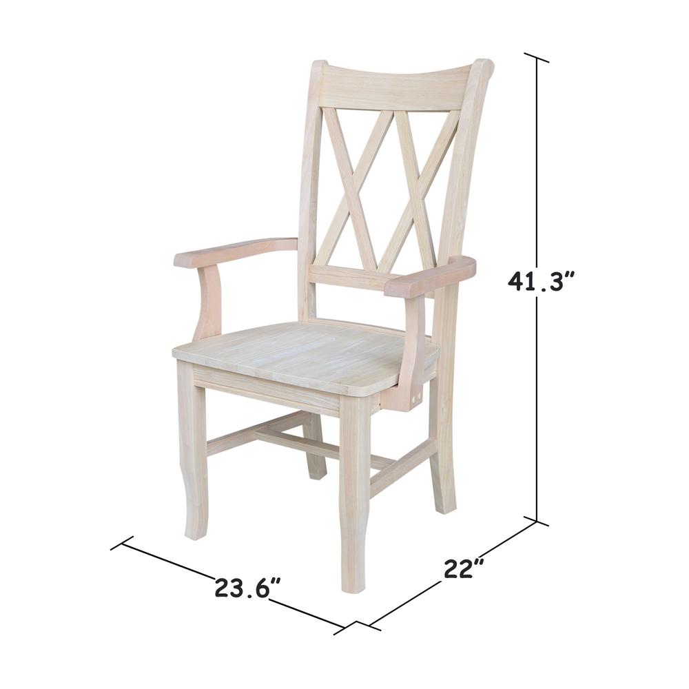 Double X-Back Chair with Arms- 55713. Picture 5